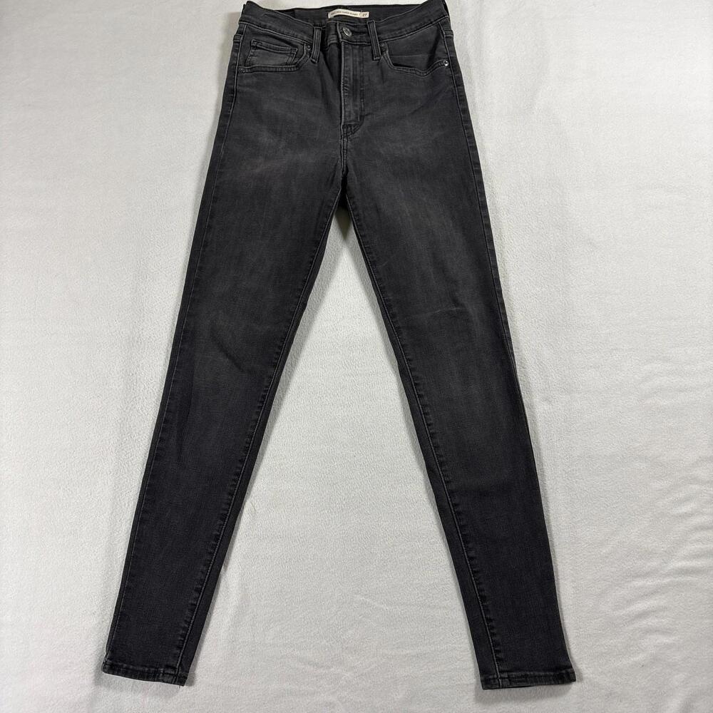 Levis Mile High Super Skinny Womens 27x30 Gray Wash High Rise Stretch Denim